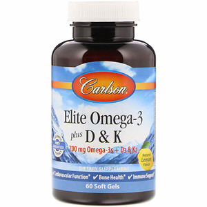 carlson - elite omega-3 plus d es k gelkapszula